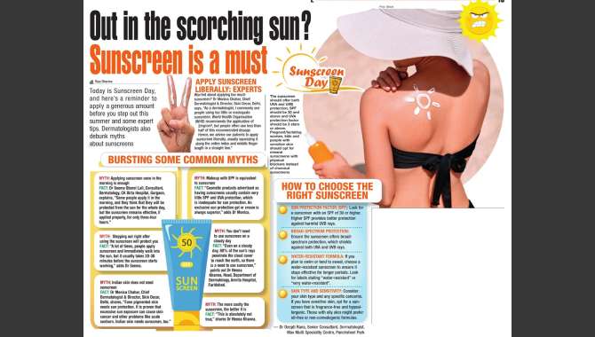 Out in the scorching sun Sunscreen is a must