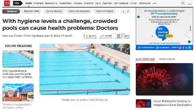 With hygiene levels a challenge, crowded pools