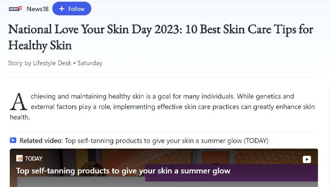 National Love Your Skin Day 2023: 10 Best Skin Care Tips for Healthy Skin