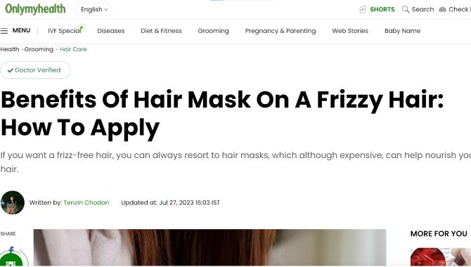 Benefits Of Hair Mask On A Frizzy Hair: How To Apply